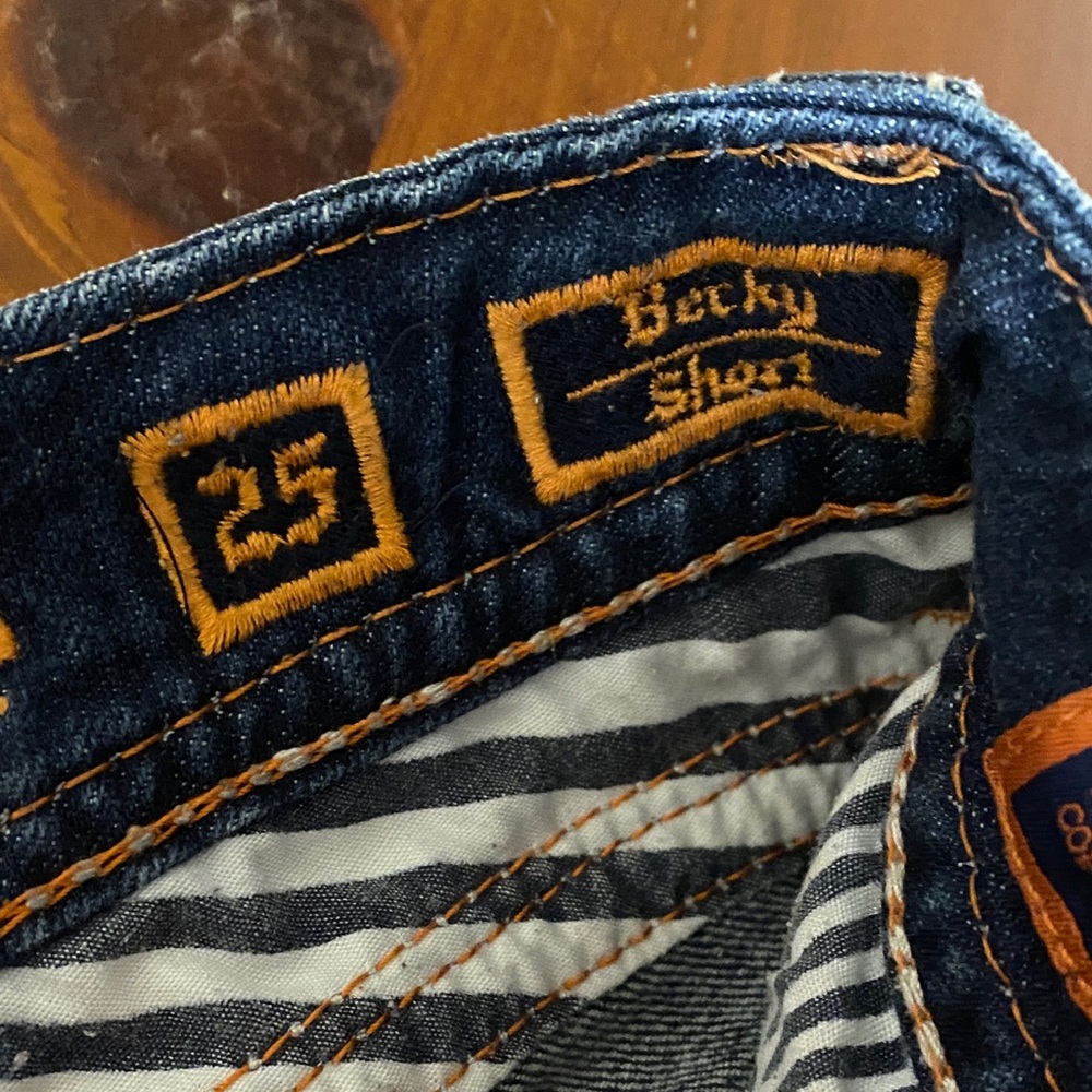 Rock Revival Distressed Blue Jean Shorts - Picture 4 of 4